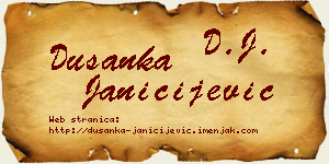 Dušanka Janičijević vizit kartica